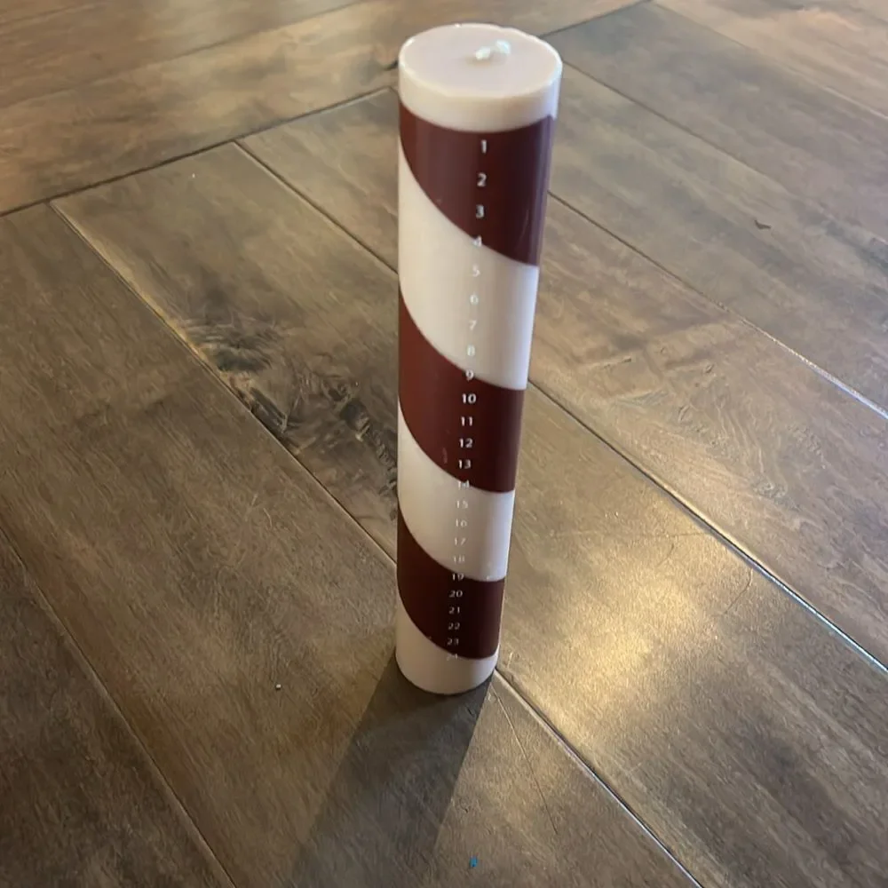 Terrain Candy Stripe Advent Candle Holiday Christmas - Picture 4 of 6